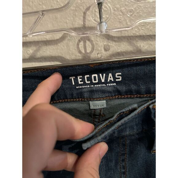 Tecocas Mens Premium Relaxed Jeans Medium Blue Wash Size 33 33x34 - Picture 6 of 6